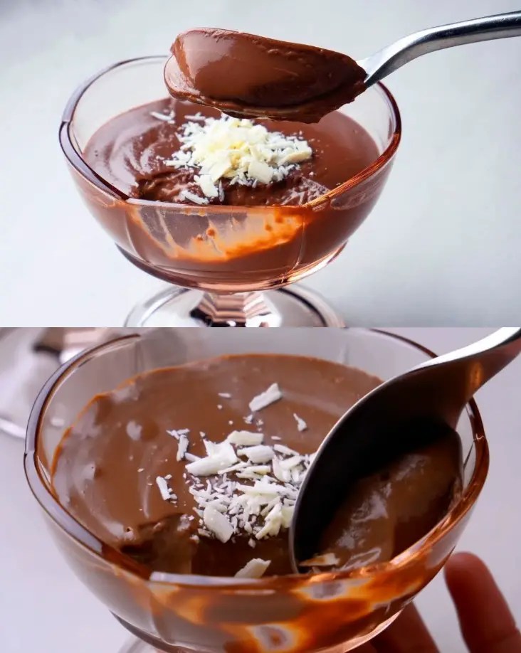 Decadent eggless chocolate pudding