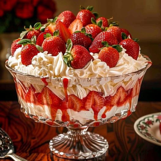 Southern Strawberry Punch Bowl Cake