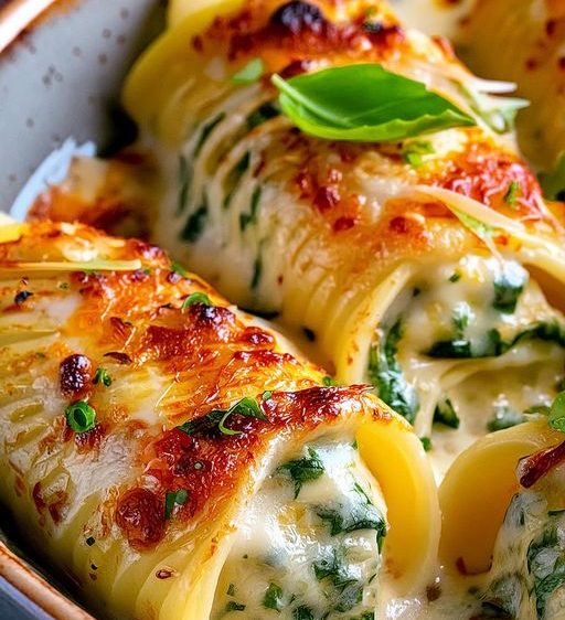 Cheesy Spinach Stuffed Shells