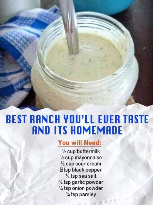 homemade ranch salad dressing