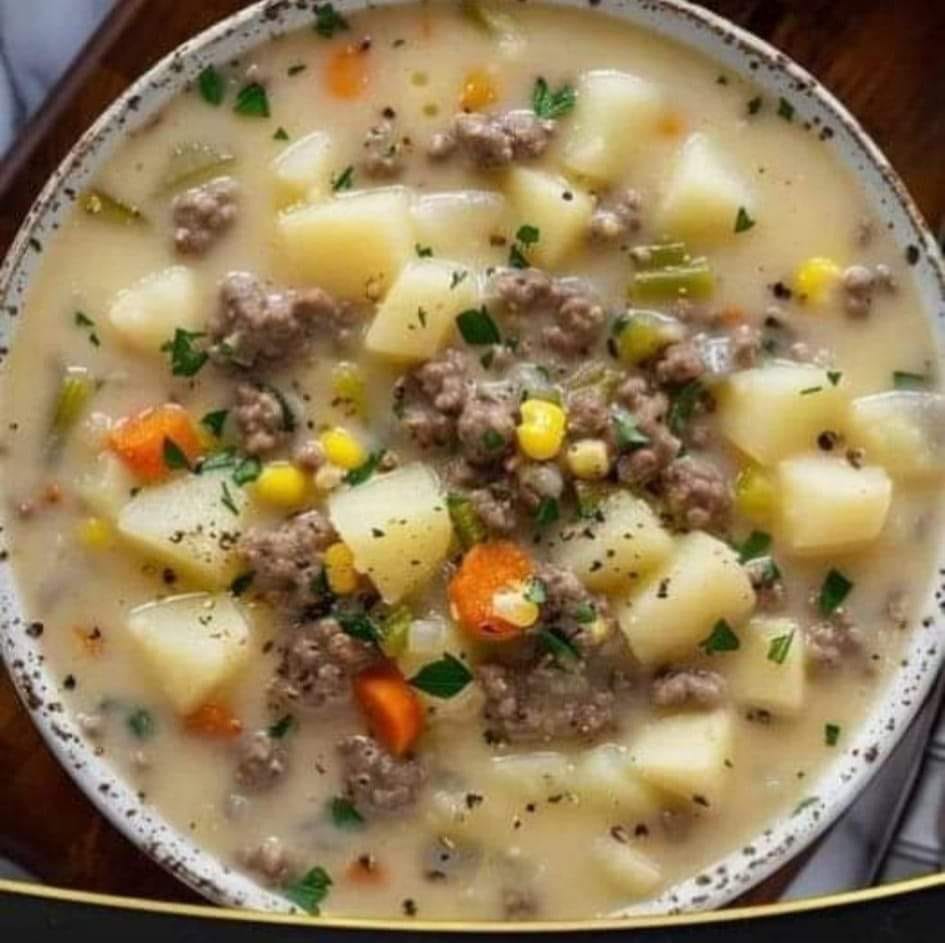 Crockpot Creamy Potato & Hamburger Soup: Comfort in a Bowl