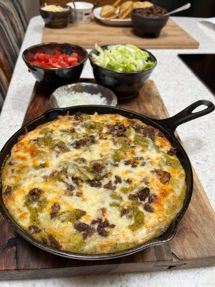 Green Chile Cast Iron Enchiladas