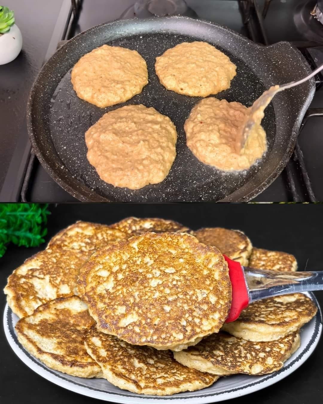 Apple Cinnamon Oatmeal Pancakes