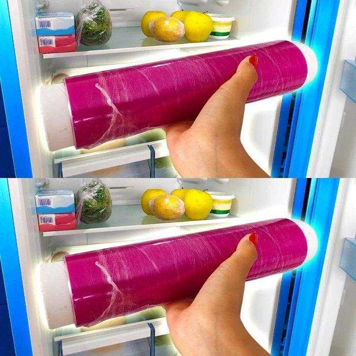 Why is it essential to keep cling film in the refrigerator?