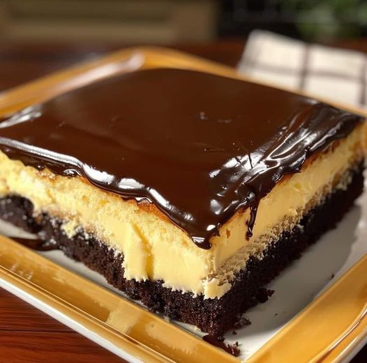 Boston Cream Poke Cake