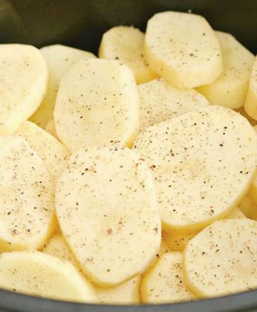 Dump potatoes in a slow cooker for this hearty and delicious treat