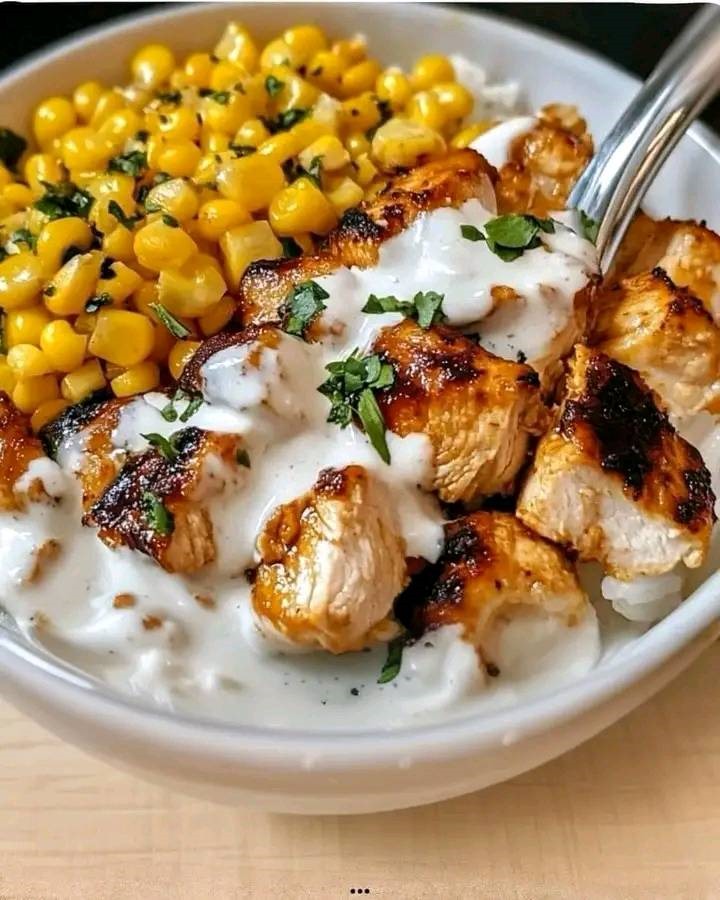 Street Corn Chicken Rice Bowl