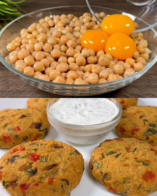 Chickpea Patties with Yogurt Dip Recipe: Delicious and Healthy