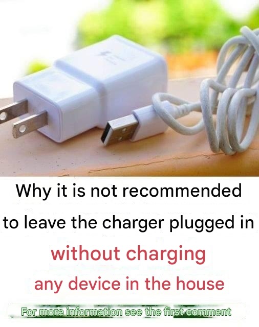 Why it is not recommended to leave the charger plugged in without charging any device