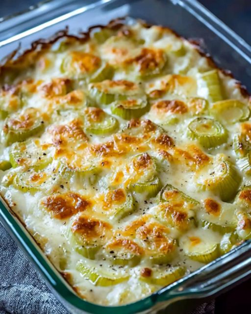 Leek Gratin with Parmesan: A Creamy and Tasty Delight