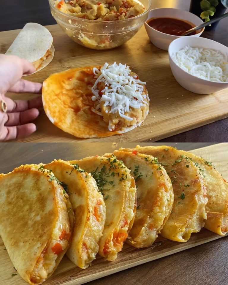 Cheesy Potato and Onion Tortilla Wraps