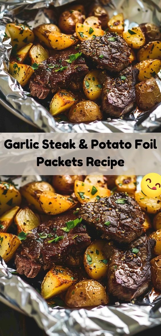 Garlic Steak & Potato Foil Packets