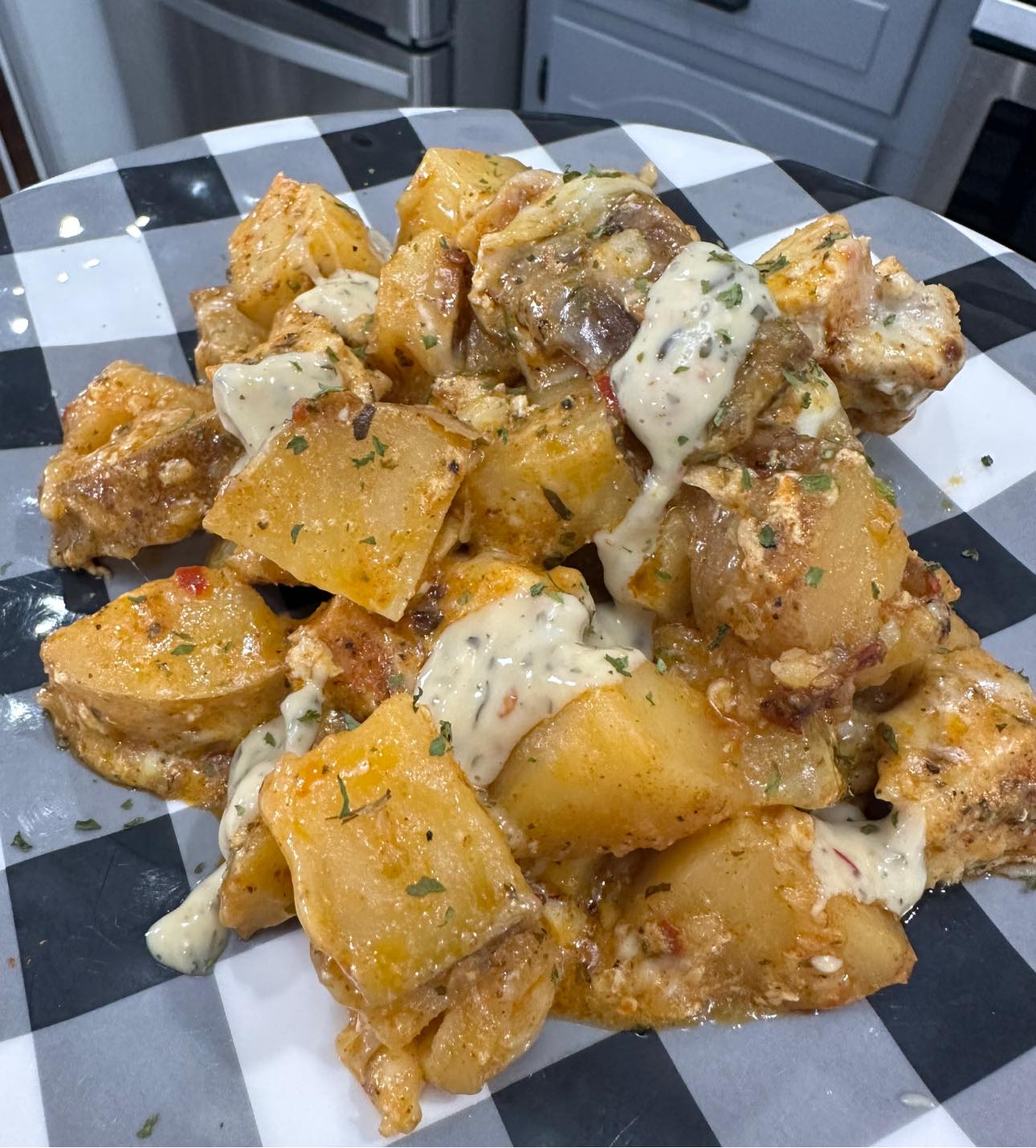 Crockpot Garlic Parmesan Chicken and Potatoes