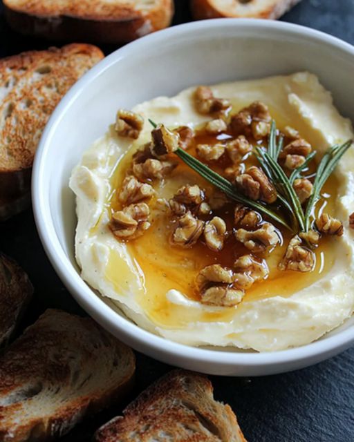 Goat Cheese, Honey and Rosemary Cream