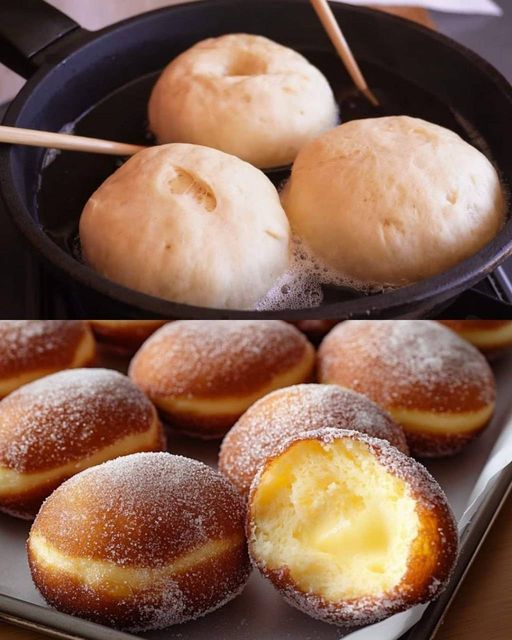 Homemade Custard Donuts