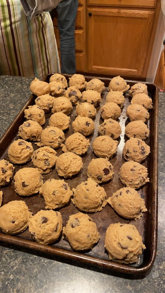 My grandmother makes the best chocolate chip cookies from scratch.