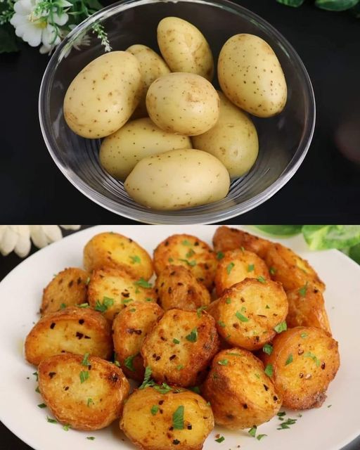 Crispy GarlicRoasted Potatoes with Herbs