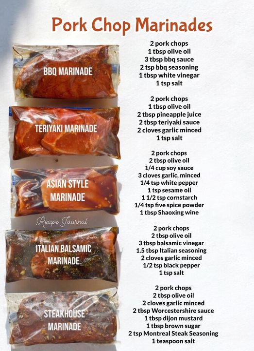 Pork Chops Marinade (freezer friendly)