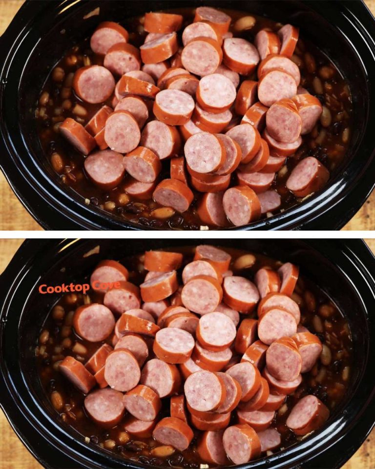 Mix sausage and beans in the slow cooker for an easy dinner the family will love