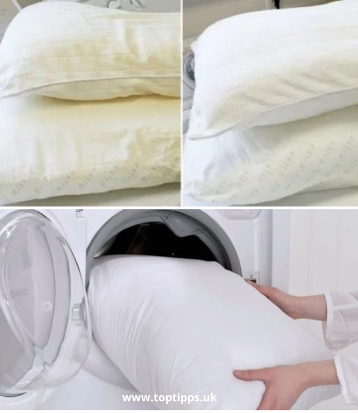 A trick to clean your yellowed pillows and make them snow white