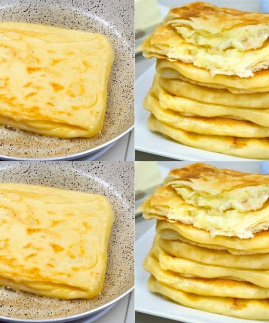 Stuffed Fried Bread Squares: The Recipe for Soft and Stringy Naturally Leavened Products