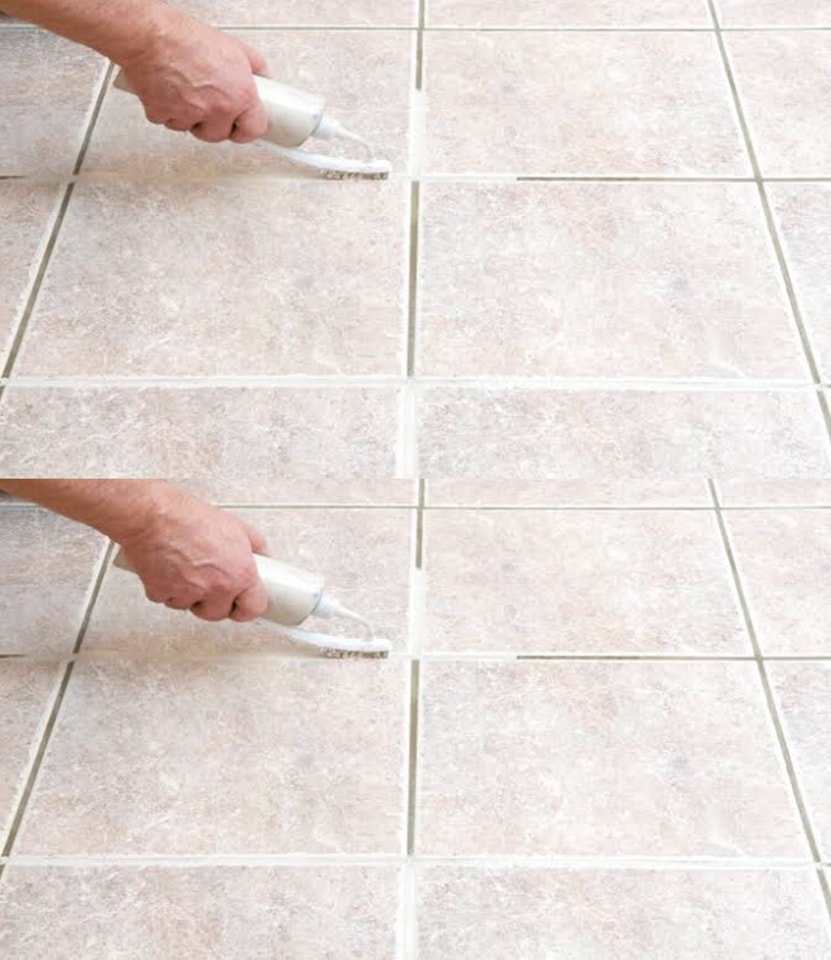 It’s not baking soda or vinegar! This inexpensive product is all you need to quickly whiten blackened bathroom tile grout!