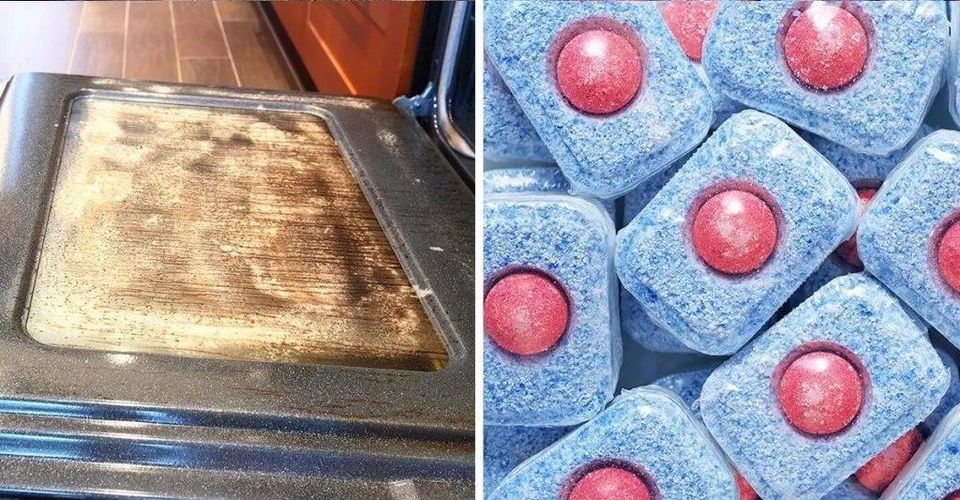 Dishwasher tablets can actually clean the oven