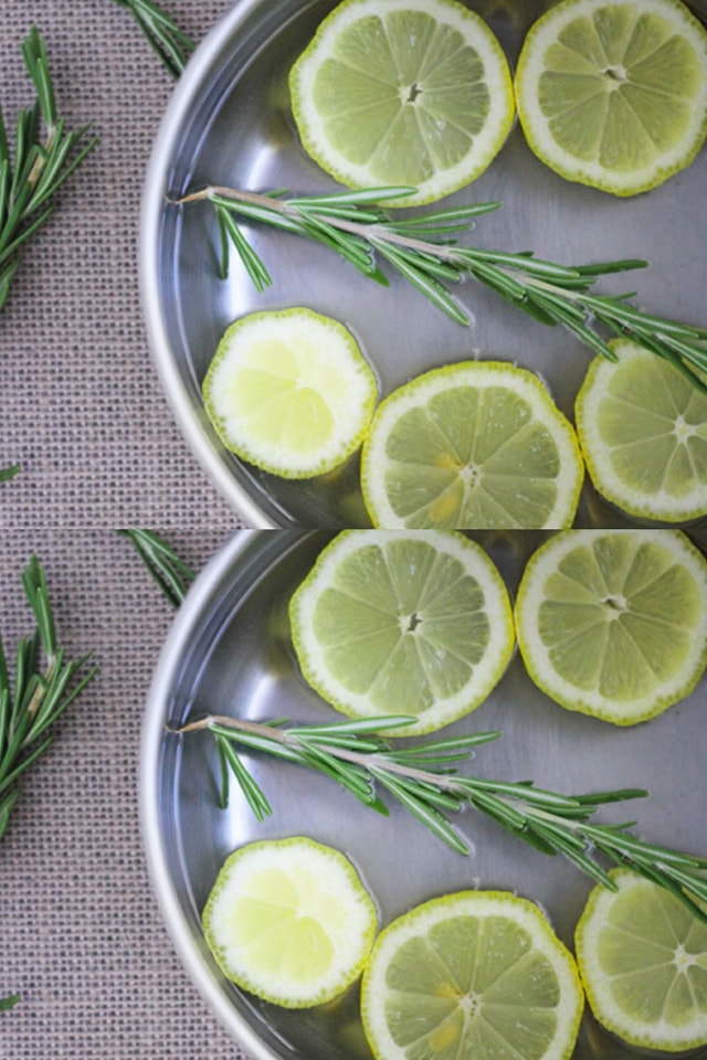 How to perfume the whole kitchen in 1 minute with a sprig of rosemary and a lemon