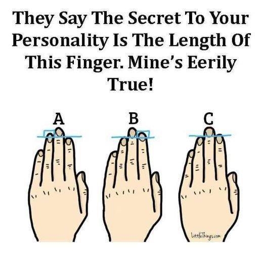 They Say The Secret To Your Personality Is The Length Of This Finger. Mine’s Eerily True! Read