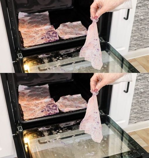 How to clean the oven: I saw my mother-in-law do it, you don’t scrub anything and the result is amazing!