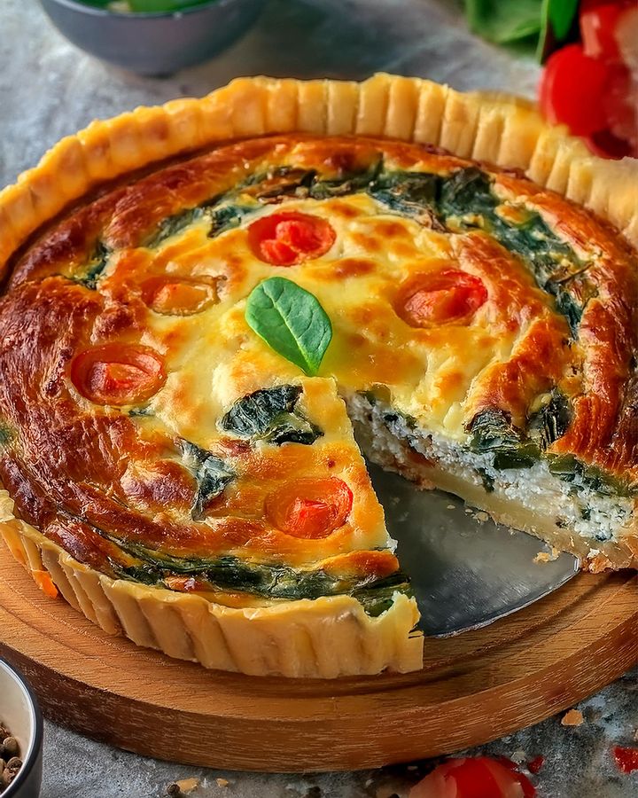 Elegant Ricotta and Spinach Quiche