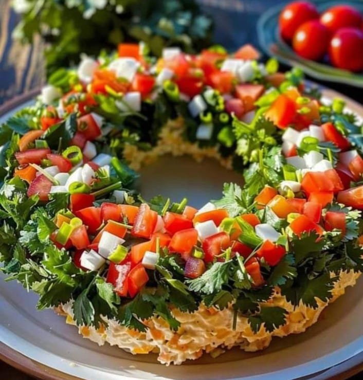 CHRISTMAS TACO CHEESE BALL WREATH