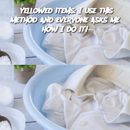 Yellowed items: I use this method and everyone asks me how I do it!