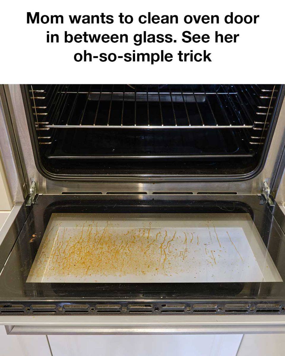 Cleaning the oven can be a daunting task, especially when it comes to those hard-to-reach places like the space between the glass panels of the oven door.