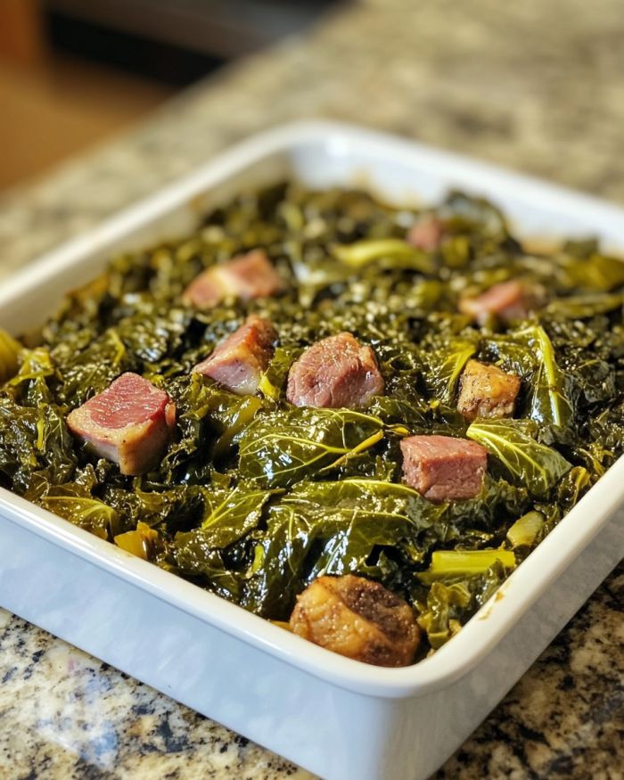 Mom calls this ‘Christmas Greens Glory’ because it tastes like pure Southern holiday tradition!