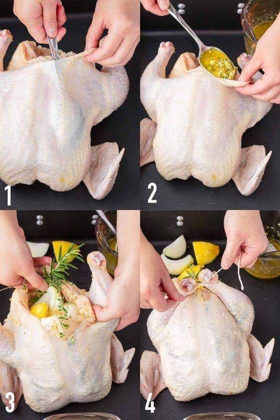 Roasted Chicken with Herbs and Lemon