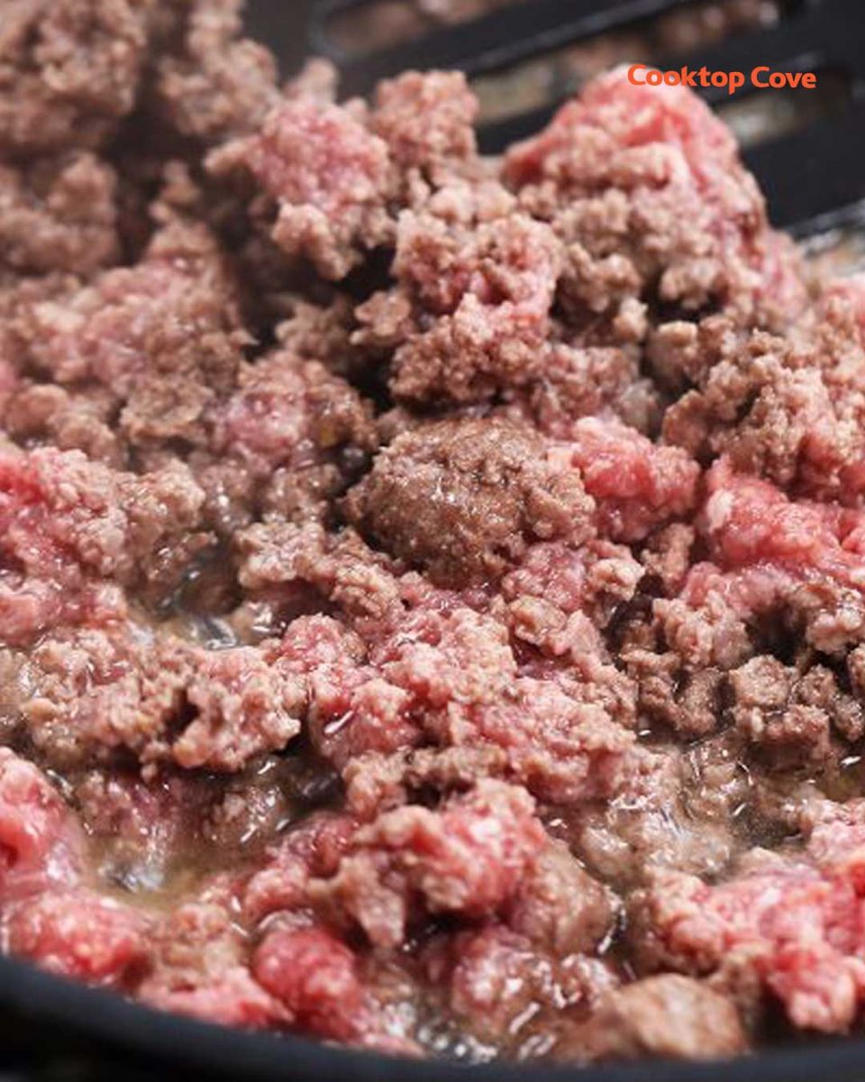 Brown ground beef before putting in slow cooker. With just 15 mins of prep, make the most delicious meal