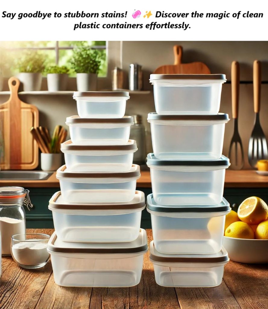 Clean Stained Plastic Containers