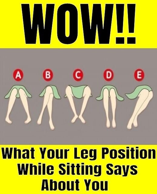 The way you sit reveals a lot about your personality