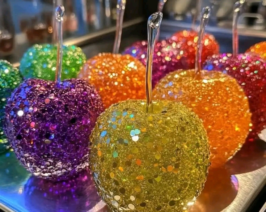 Colorful Sparkle Candy Apple