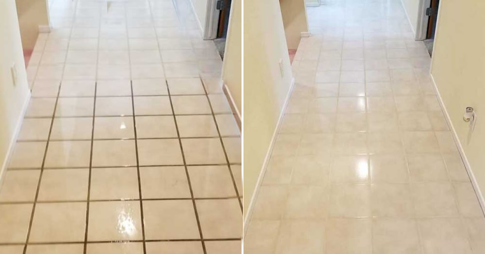 Spotlessly clean floors and clear grout lines: the trick to cleaning them in one go