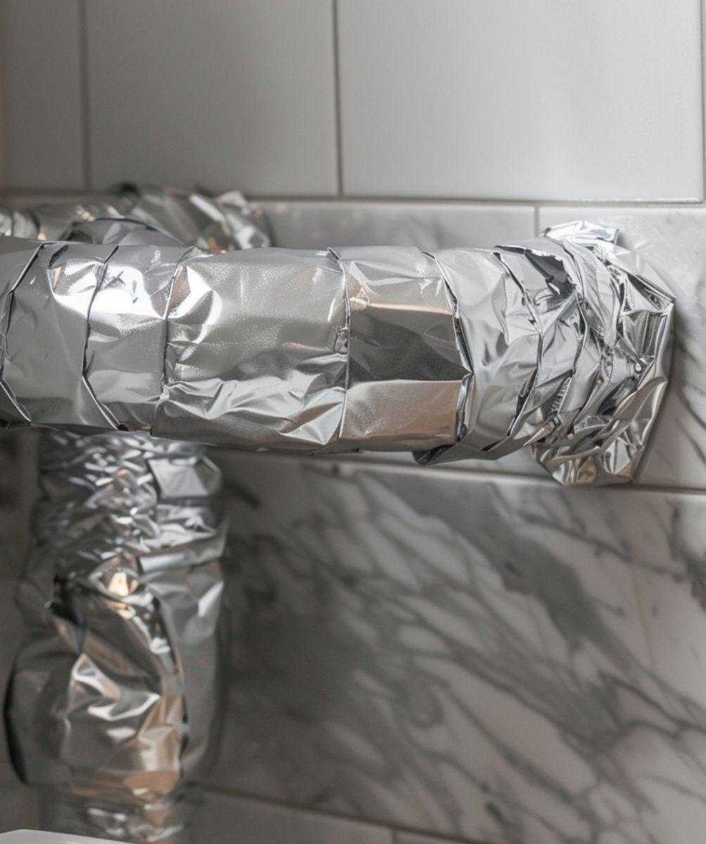 My grandpa told me to wrap aluminum foil around the bathroom drain pipes. Here’s why