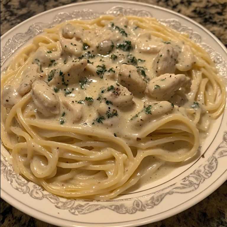 Vegan Chicken Alfredo Pasta