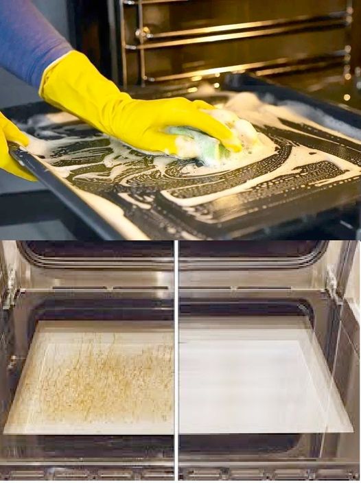 How do you clean an oven inside and out?