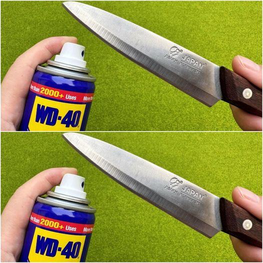 Sharpen your knife like a razor in 1 minute with this tool: WD-40