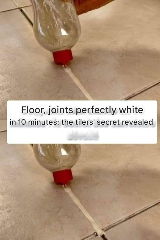 Floor, joints perfectly white in 10 minutes: the tilers’ secret revealed