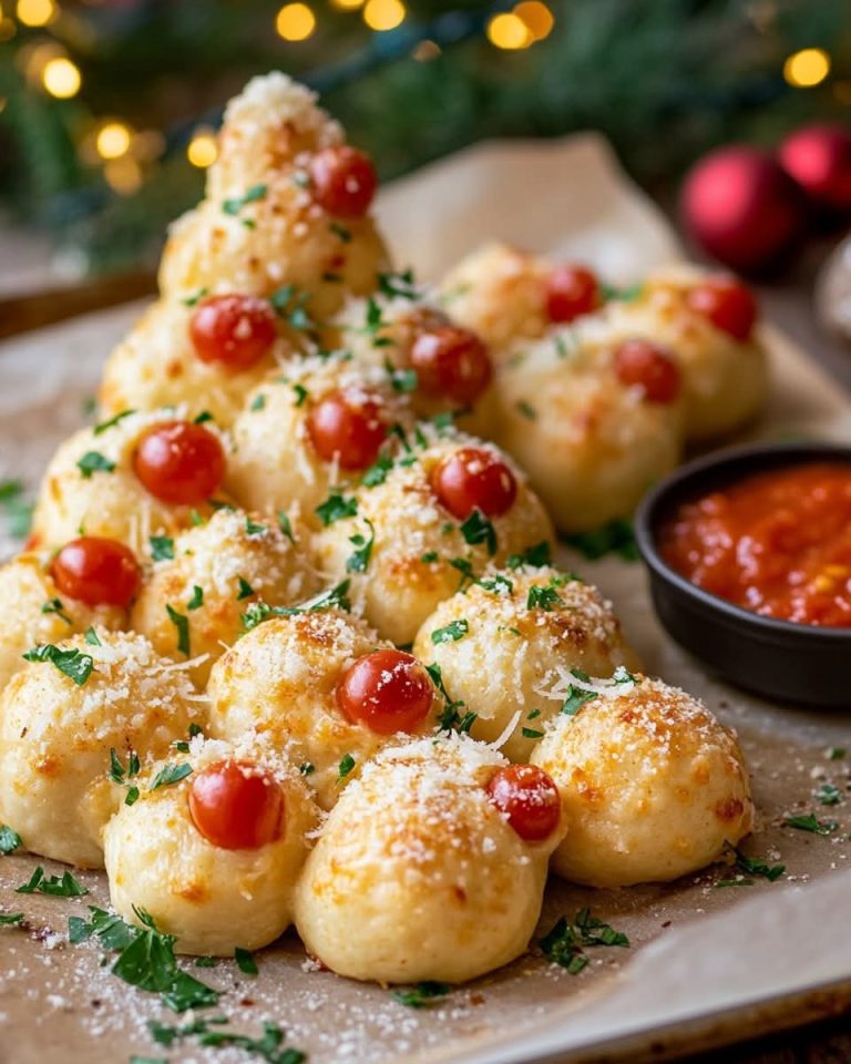 Christmas Tree Mozzarella Balls