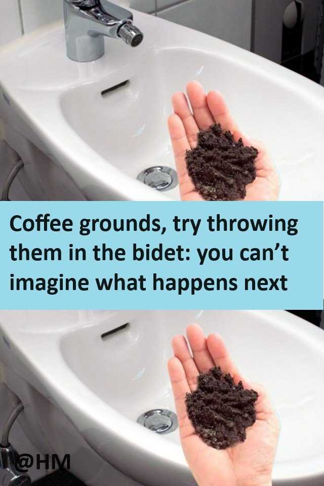 Coffee grounds, try throwing them in the bidet: you can’t imagine what happens next