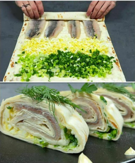 Festive Herring Lavash Roll: A Quick, Affordable Christmas Treat!