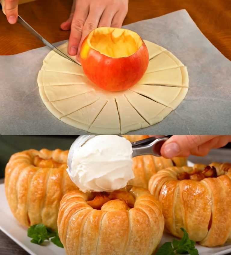 Only 4 apples, 400 g of puff pastry and 15 minutes of your time for this dreamy dessert!